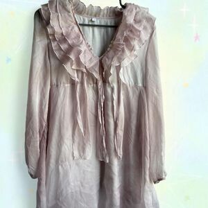 American-vintage Women's Pink and Cream Dress